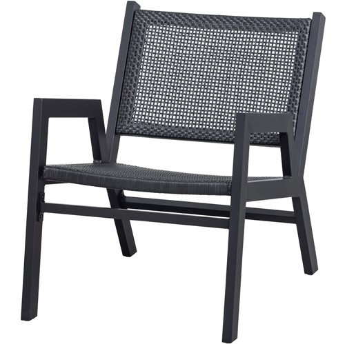 Tuin Fauteuil Pem Met Armleuning Aluminium Zwart