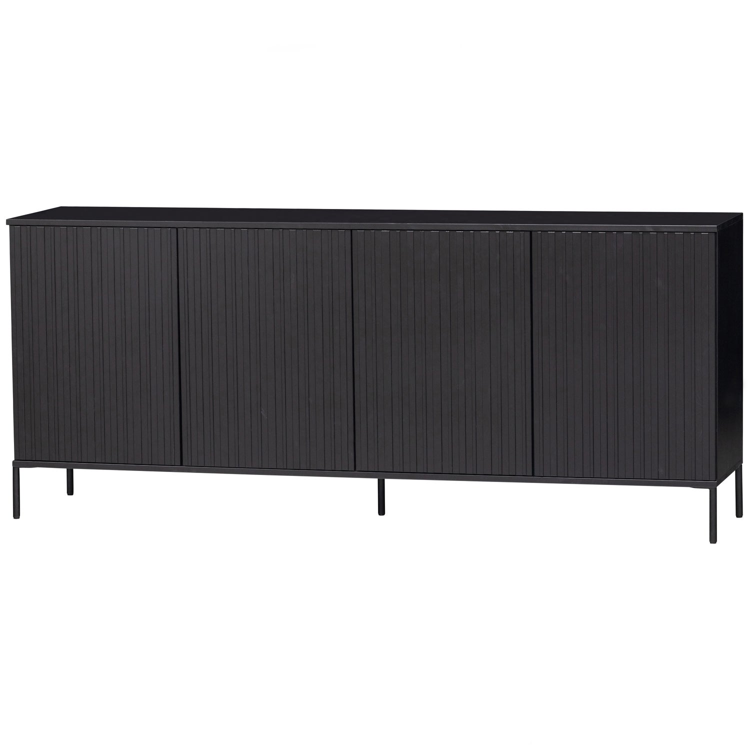 WOOOD NEW GRAVURE DRESSOIR 200 CM GRENEN ZWART [fsc]