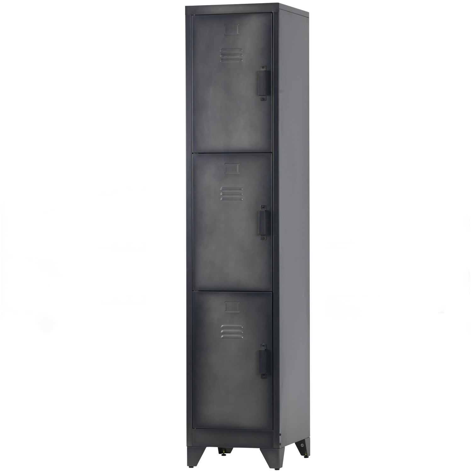 WOOOD Lockerkast Cas 3Drs Metaal Zwart