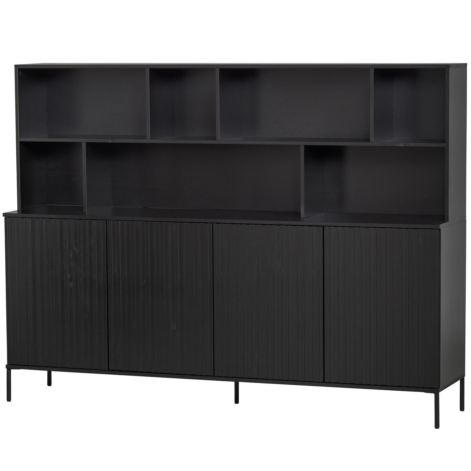 WOOOD NEW GRAVURE WANDKAST GRENEN ZWART [fsc]