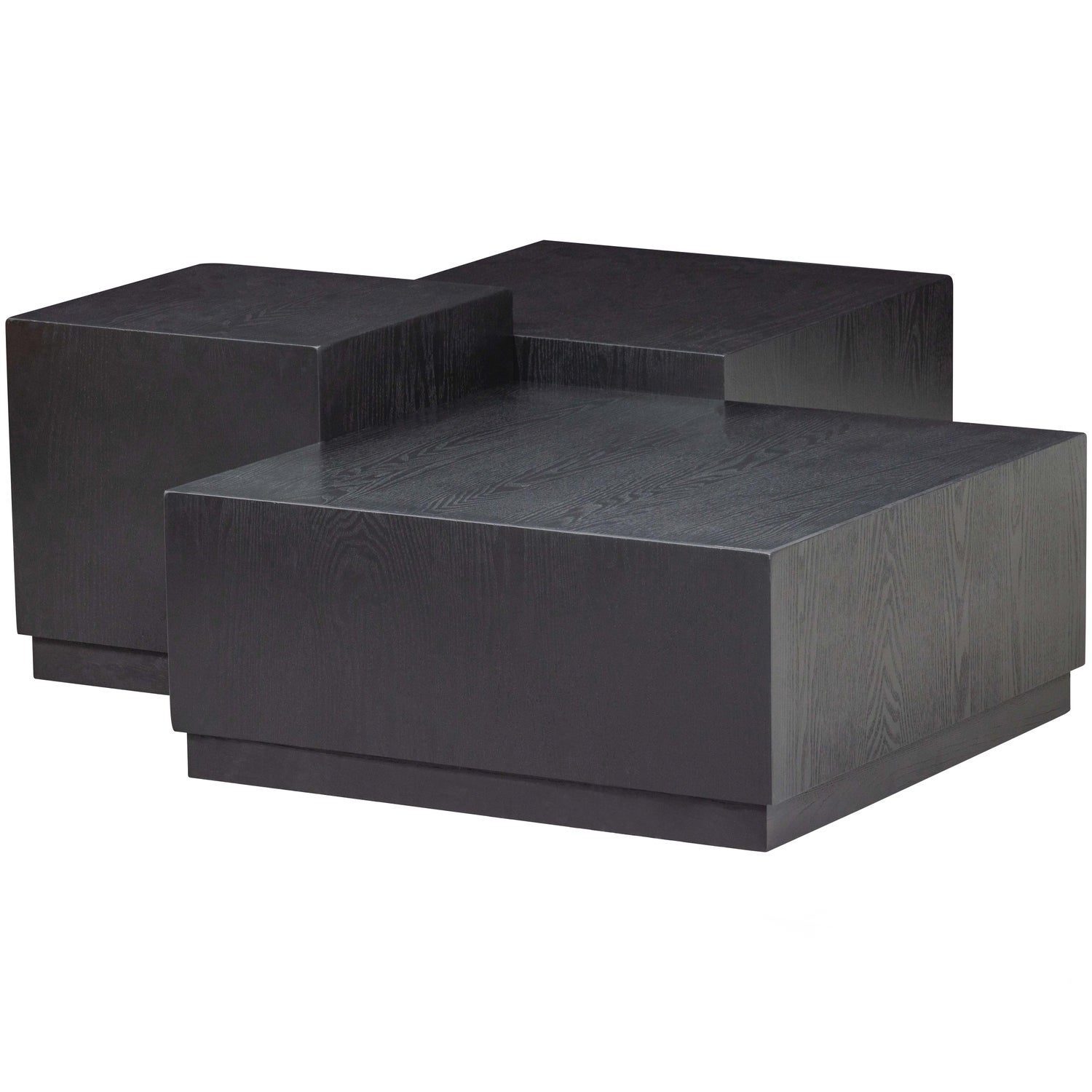 WOOOD SET V 3 PIM BIJZETTAFELS HOUT ZWART