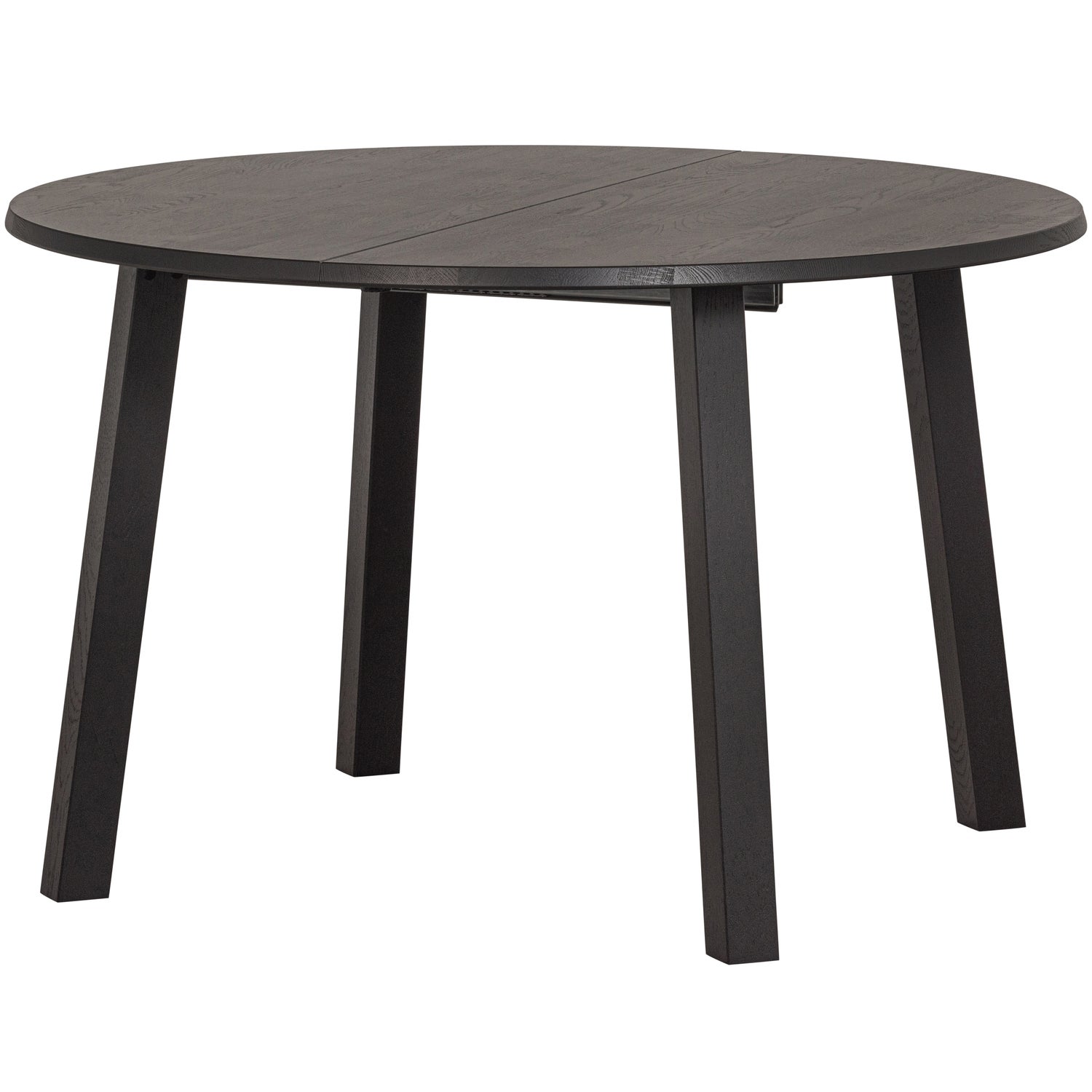 WOOOD LANGE JAN UITSCHUIFBARE EETTAFEL ROND EIKEN BLACKNIGHT [fsc]