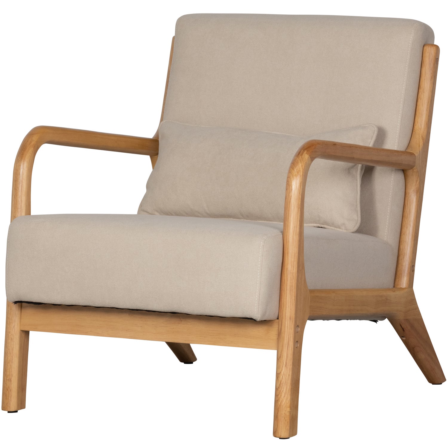 WOOOD MARK FAUTEUIL GEWEVEN STOF NATUREL
