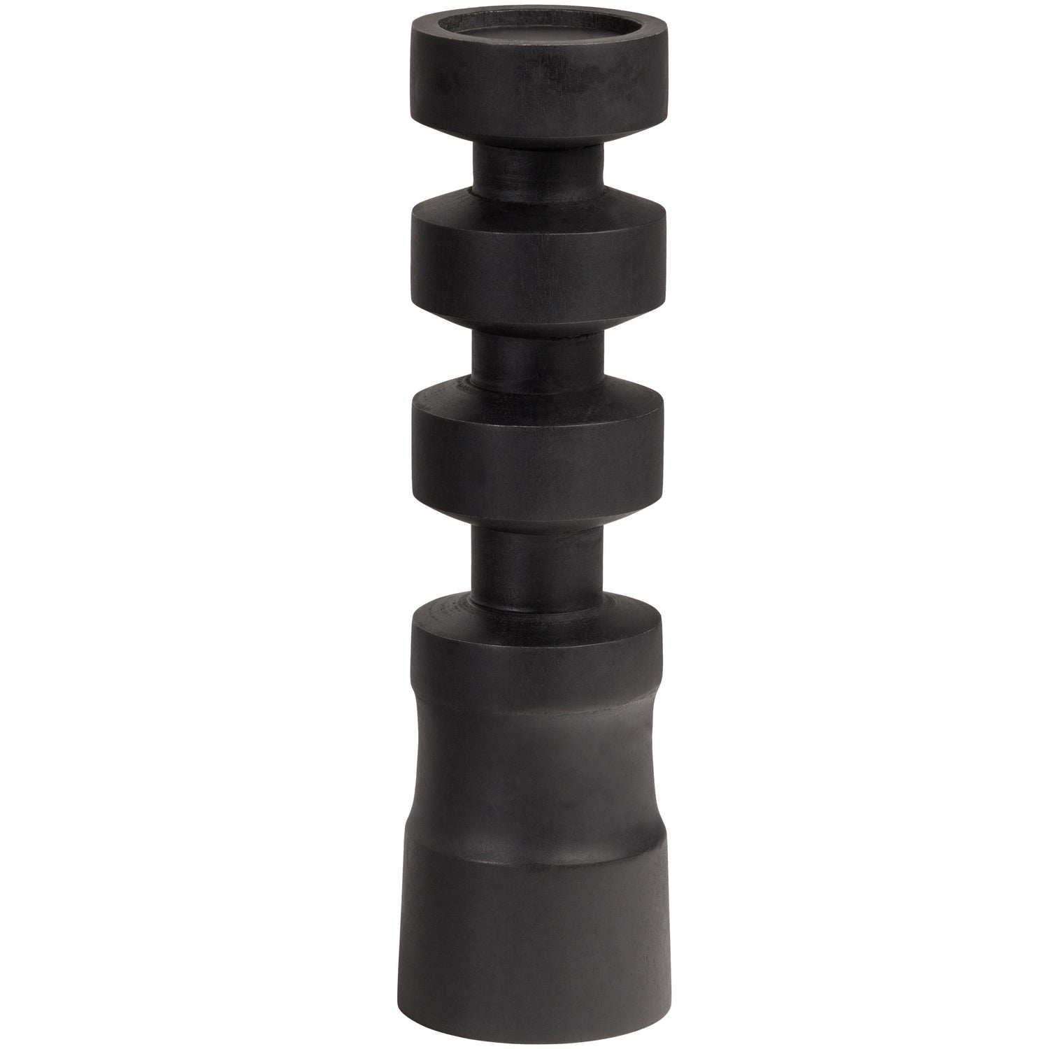 MIDI KANDELAAR MANGO HOUT ZWART 41CM afbeelding
