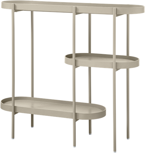 NOAN SIDETABLE HOUT/METAAL ANTIQUE BEIGE
