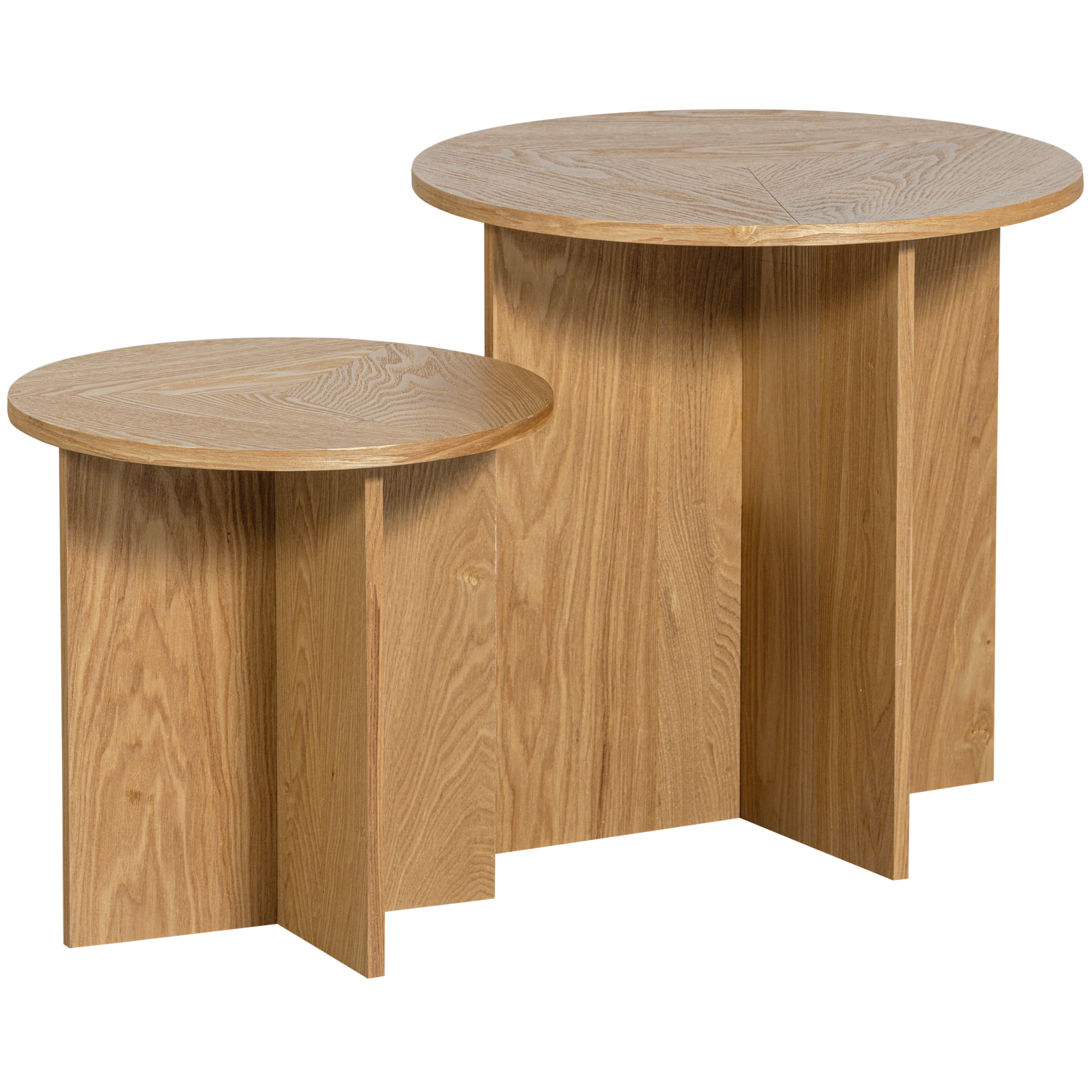 WOOOD Bijzettafels Set V 2 Lina Hout Naturel