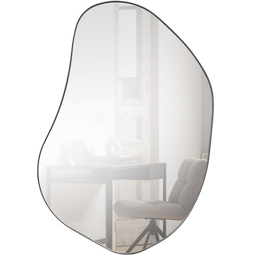 Spiegel Romee Organisch Metaal Zwart 100x70cm