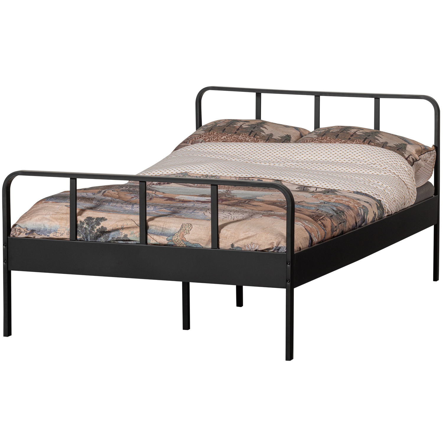 Twijfelaar Bed Mees Metaal Zwart 120X200Cm afbeelding
