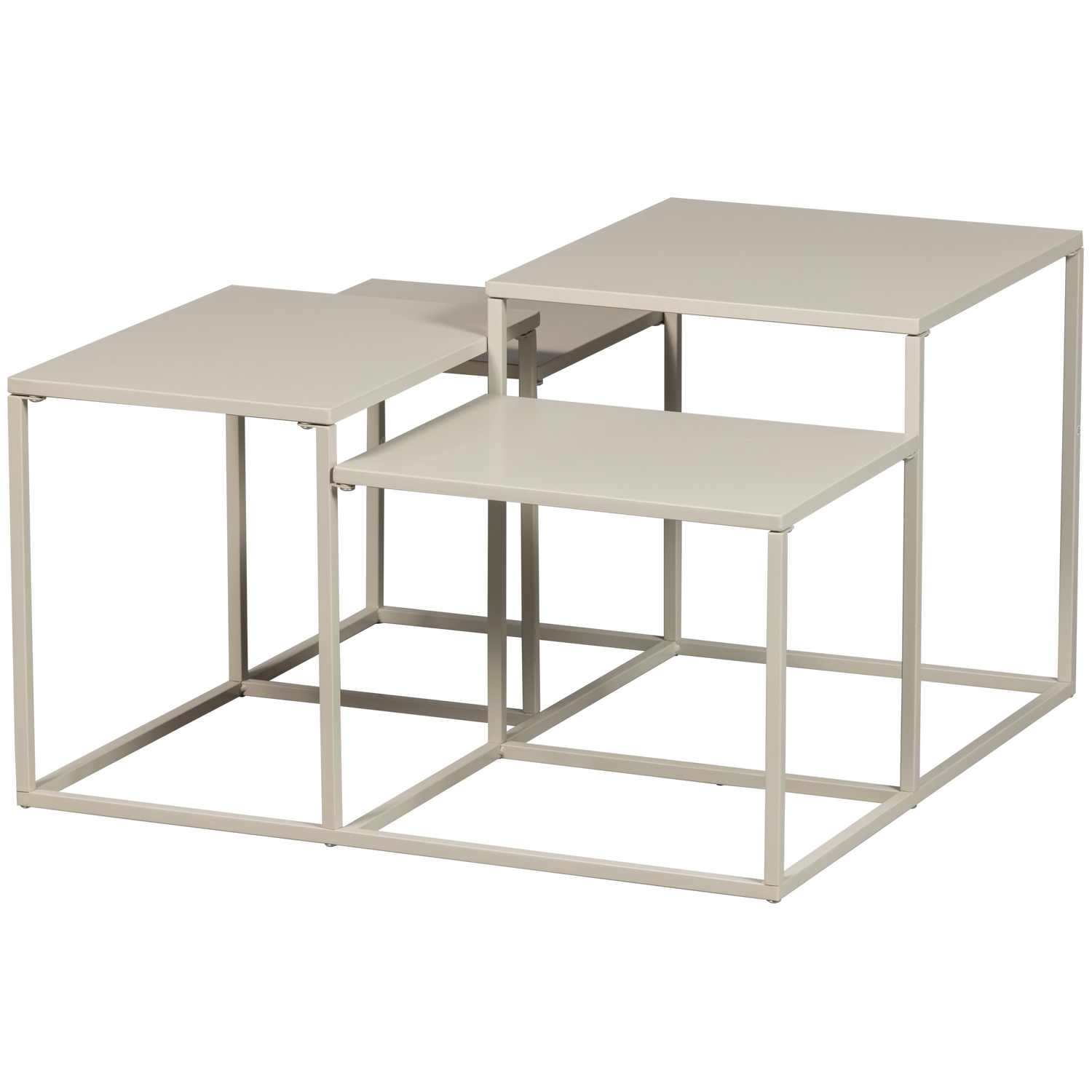 MIDA SALONTAFEL METAAL GREIGE afbeelding
