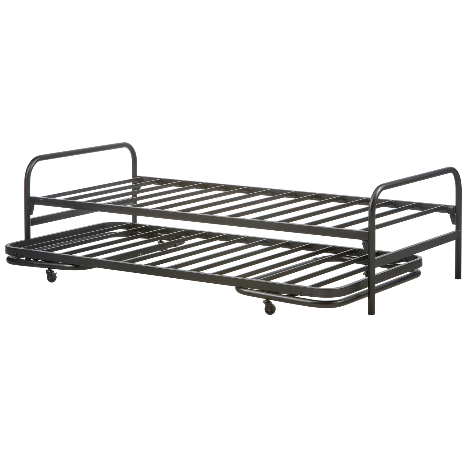 Eenpersoonsbed Lucy Met Onderschuifbed Metaal Zwart 90X200Cm afbeelding