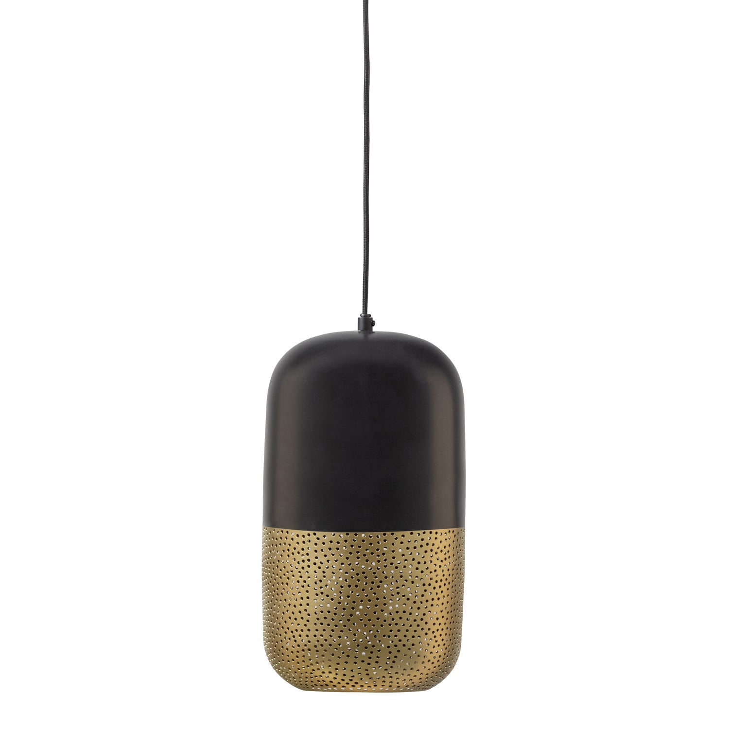 TIRSA HANGLAMP 36CM METAAL ZWART BRASS afbeelding