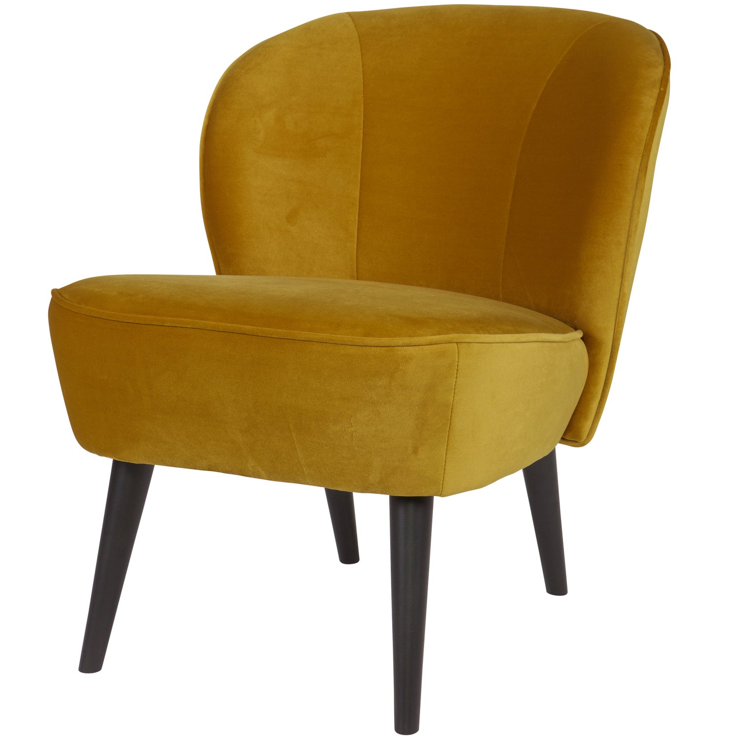 Fauteuil Sara Fluweel Oker afbeelding
