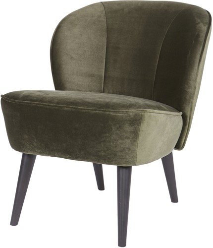 Fauteuil Sara Fluweel Warm Groen