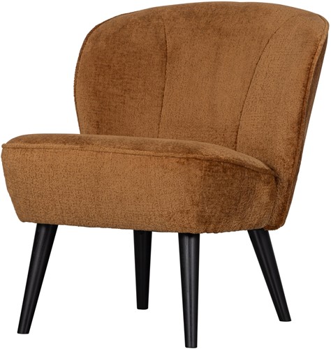 Fauteuil Sara Structure Velvet Cognac
