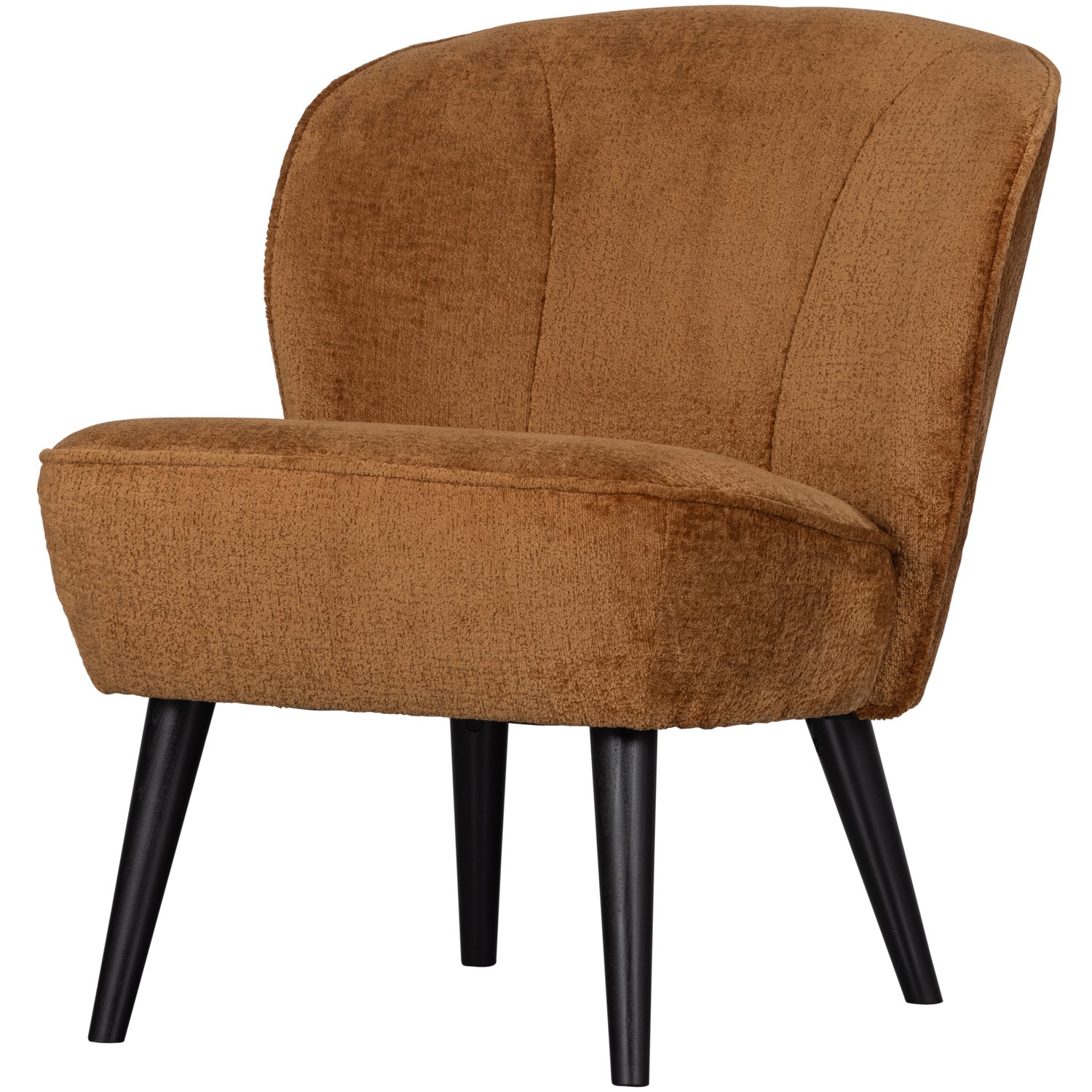Fauteuil Sara Structure Velvet Cognac afbeelding