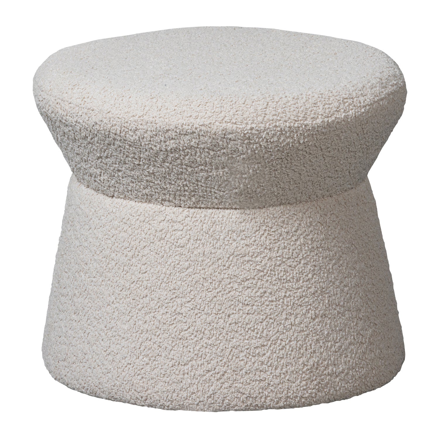 WOOOD Poef Rowan Met Brede Top Boucle Naturel