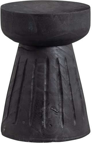 Kruk Borre Hout Zwart 40Xo28Cm