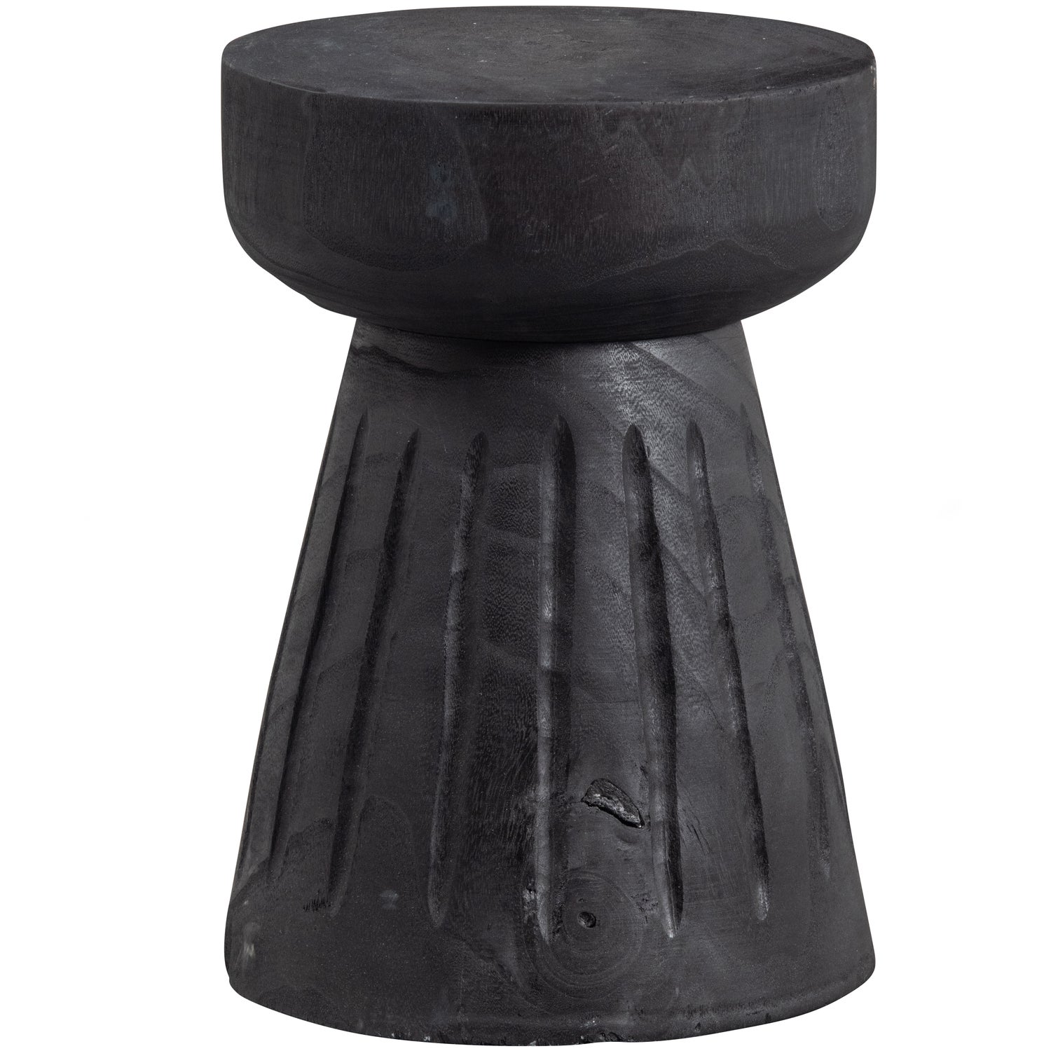 Kruk Borre Hout Zwart 40Xo28Cm afbeelding
