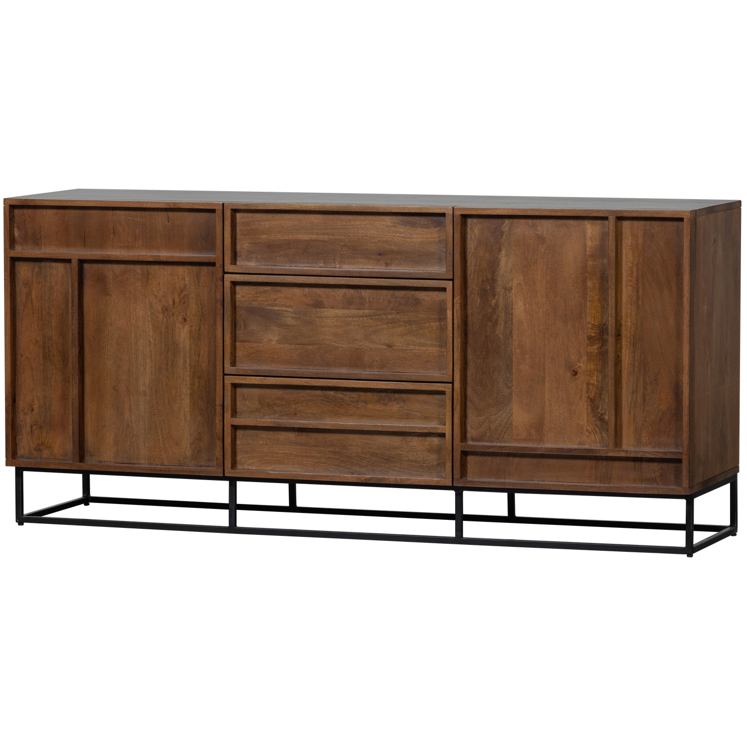 FORREST 2-DEURS DRESSOIR MET LADES MANGO HOUT NATUREL afbeelding