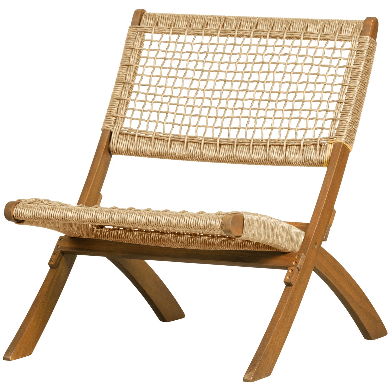 Tuin Klapstoel Lois Hout Naturel afbeelding