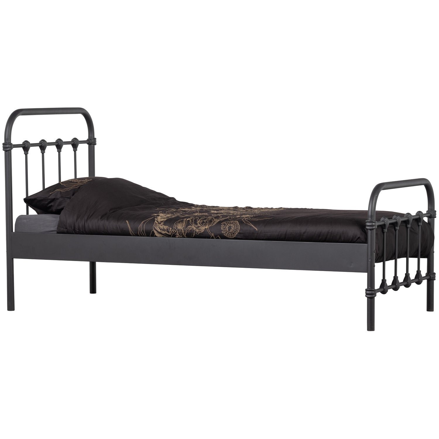 WOOOD Bed Moos Metaal Zwart 90X200 Cm