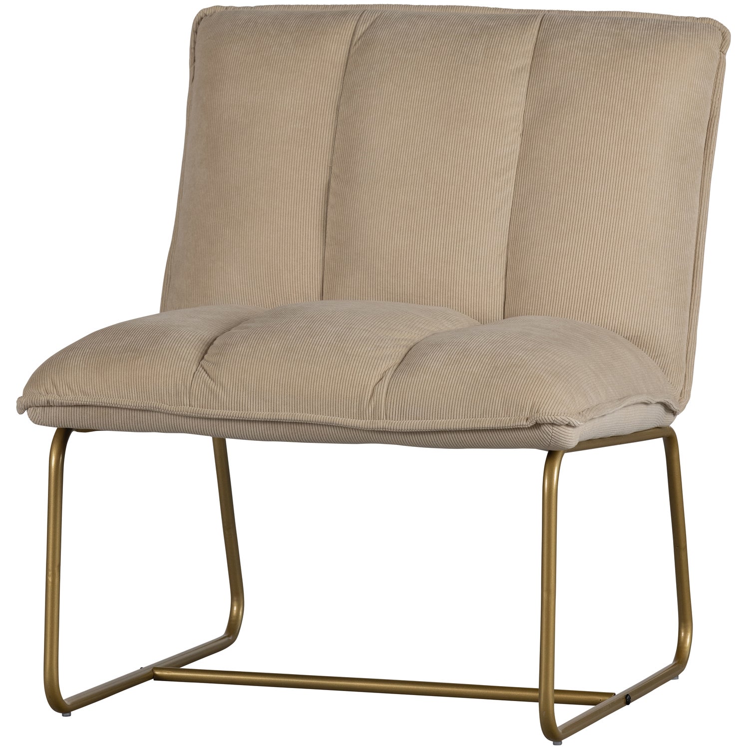 WOOOD Fauteuil Fie Ribstof Zand