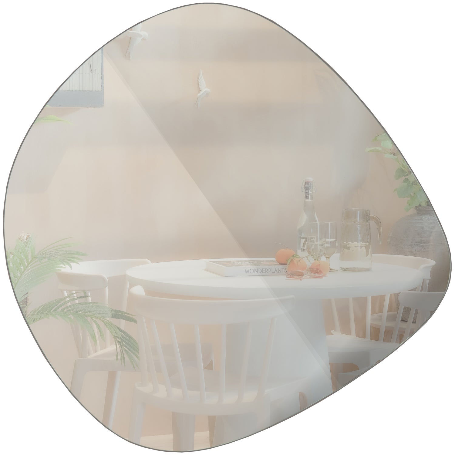 Spiegel Philou Zwart 60x59cm afbeelding
