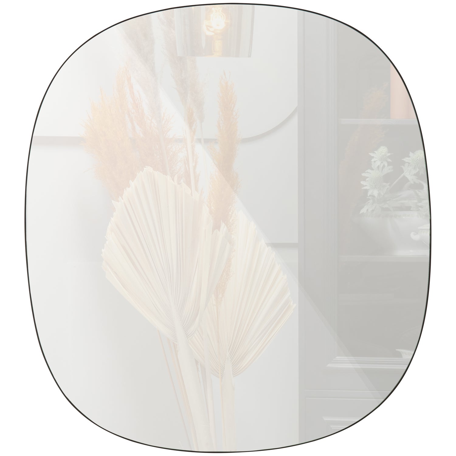 Spiegel Philou Zwart 60x55cm afbeelding