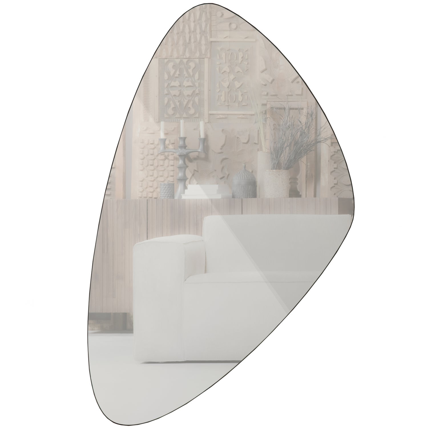 Spiegel Philou Zwart 80x50cm afbeelding