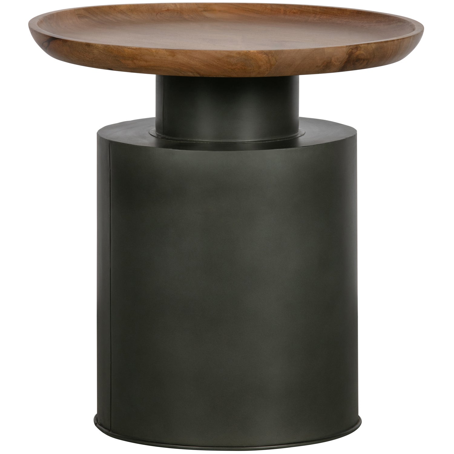 WOOOD DUA BIJZETTAFEL HOUT METAAL ZWART