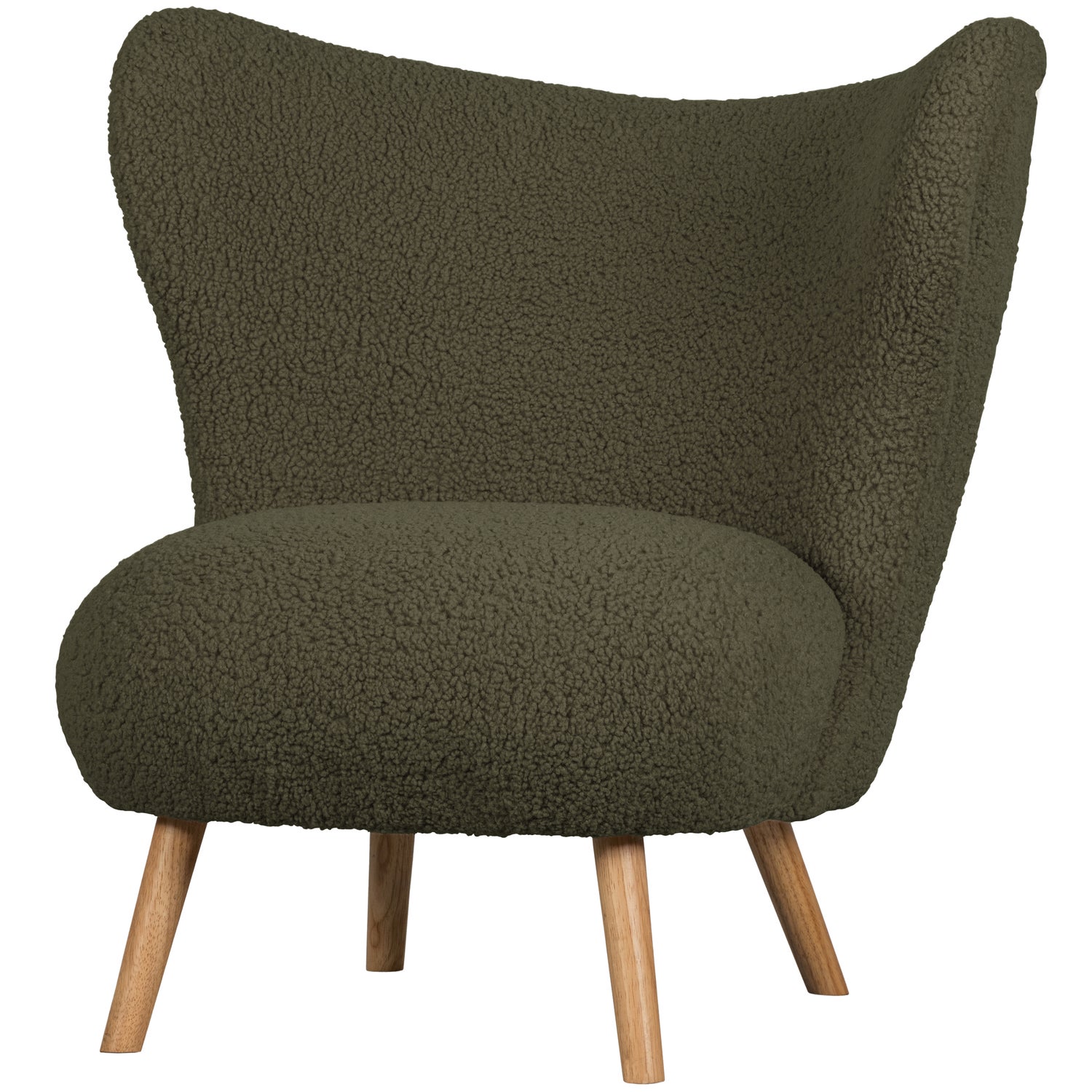 WOOOD Fauteuil Celine Teddy Warm Groen
