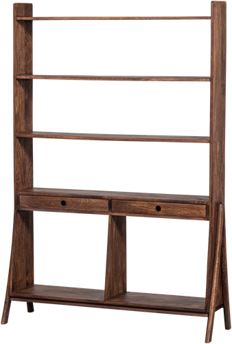 SIVIAN OPEN KAST MET 2 LADES MANGO HOUT WALNOOT