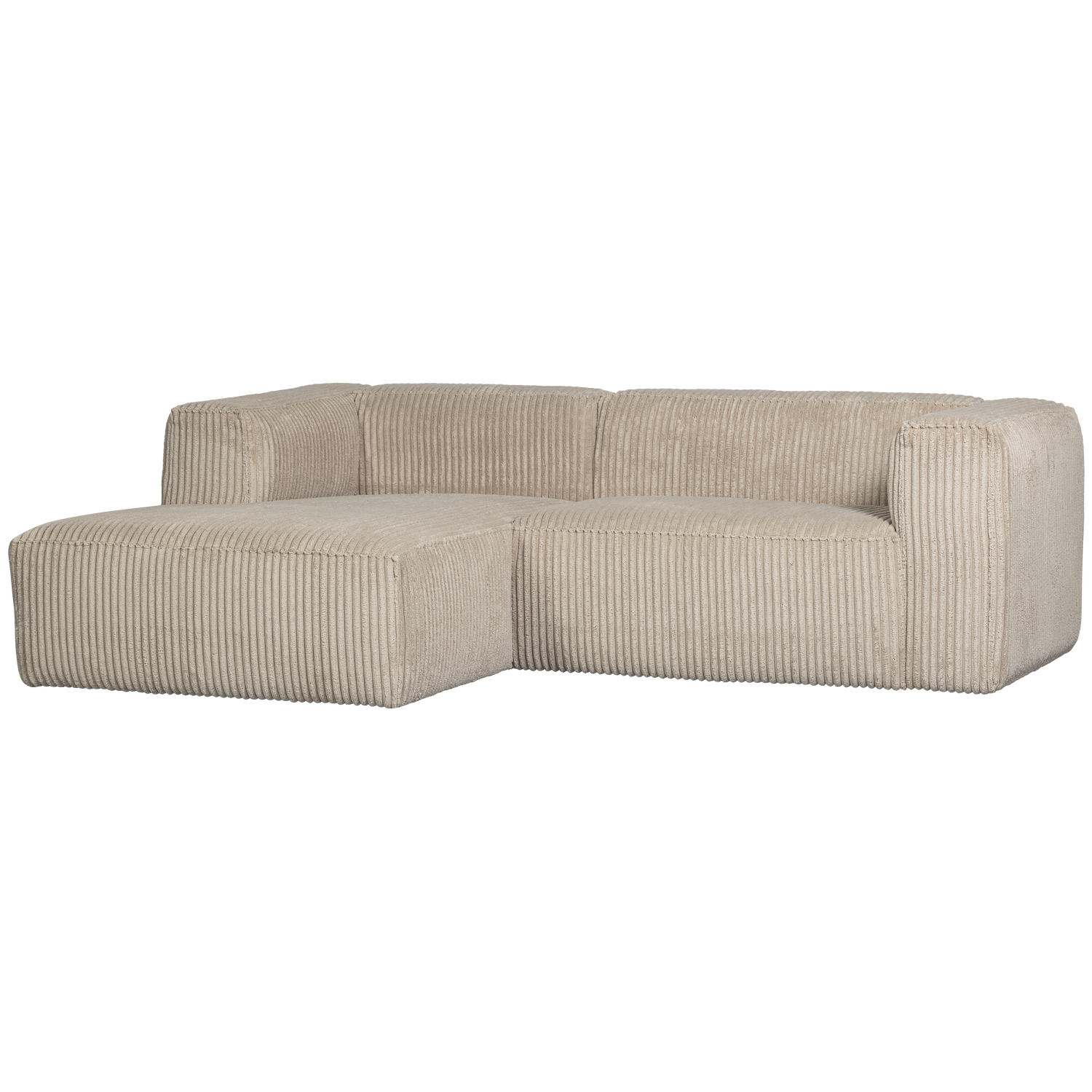 BEAN CHAISE LONGUE LINKS GROVE RIBSTOF TRAVERTIN afbeelding
