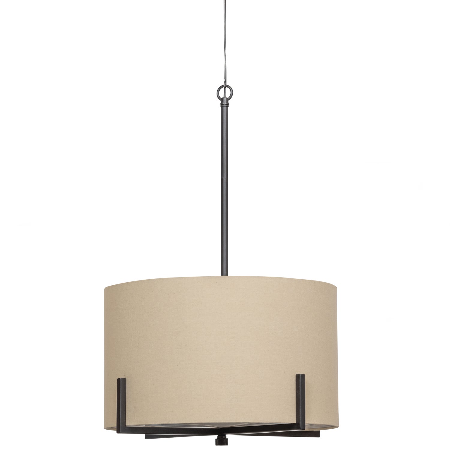 HOLLY HANGLAMP ZWART/NATUREL afbeelding