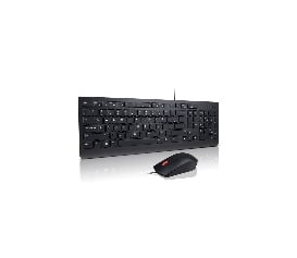 Lenovo 4X30L79921 toetsenbord Inclusief muis Universeel USB QWERTY Brits Engels Zwart afbeelding