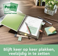 Memoblok Post-it 654-RTP 76x76mm recycled rainbow pastel 16 stuks-2