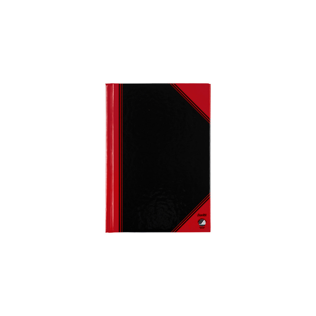 Notitieboek Bantex zwart/rood A6 lijn 70gr 96vel afbeelding