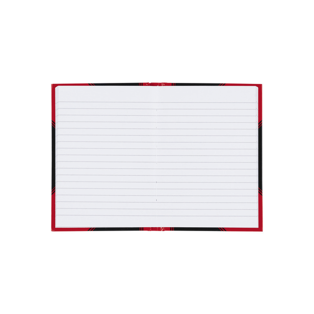 Notitieboek Bantex zwart/rood A6 lijn 70gr 96vel — Foto 2 van 2
