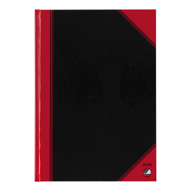Notitieboek Bantex zwart/rood A4 lijn 70gr 96vel afbeelding