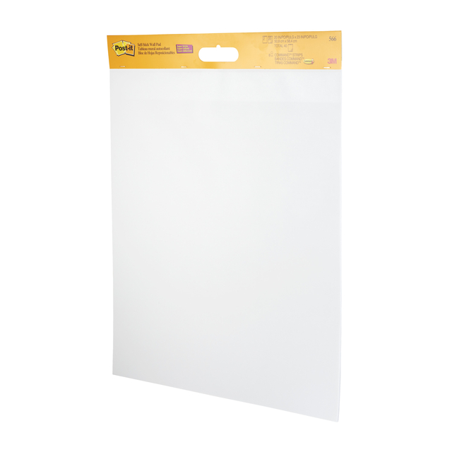 Meeting chart Post-it 566 Super Sticky 50.8x58.4cm wit incl Command bevestigingsstrip 2 stuks afbeelding