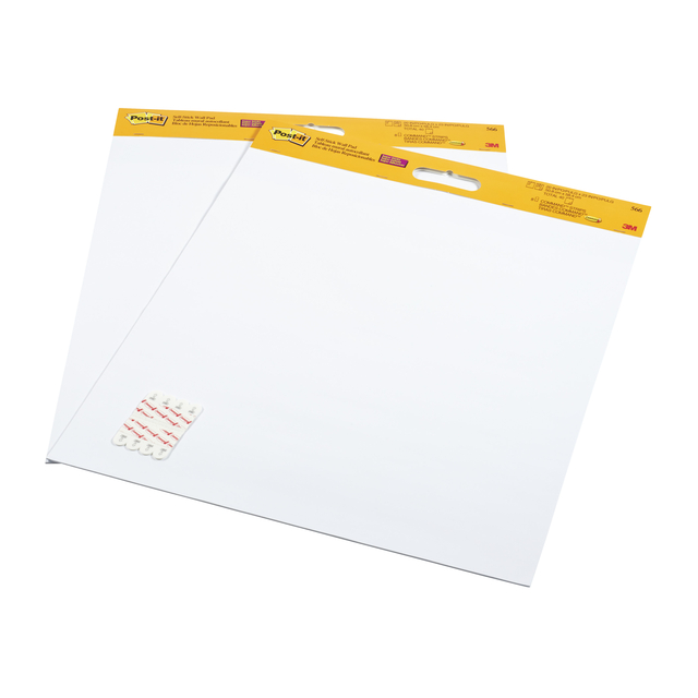 Meeting chart Post-it 566 Super Sticky 50.8x58.4cm wit incl Command bevestigingsstrip 2 stuks — Foto 2 van 2