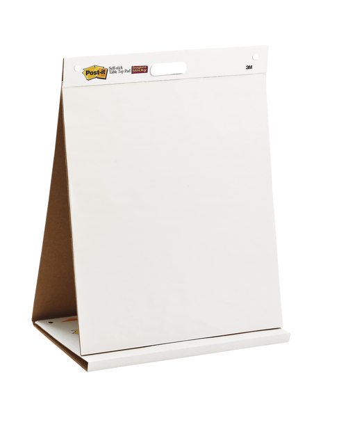 Meeting chart Post-it 563R Super Sticky 50,8x58,4cm met tafelstandaard wit 20 vel afbeelding