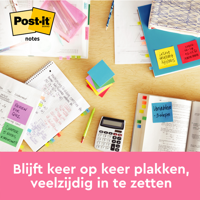 Memoblok Post-it 654 76x76mm oranje 100 vel — Foto 2 van 2