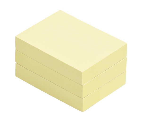 Memoblok Quantore 38x51mm geel 3 stuks afbeelding