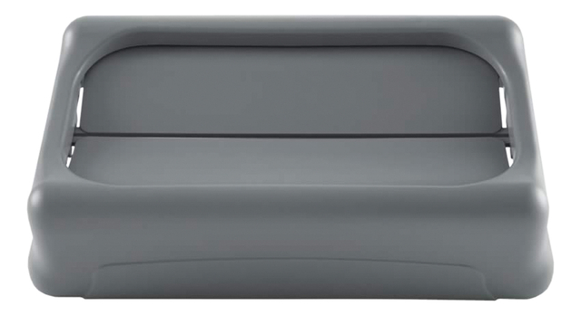 Deksel Rubbermaid Slim Jim Vented gesloten met swingsysteem grijs afbeelding