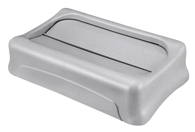 Deksel Rubbermaid Slim Jim Vented gesloten met swingsysteem grijs — Foto 2 van 2