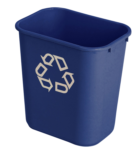 Papierbak Rubbermaid recycling medium 26L blauw afbeelding