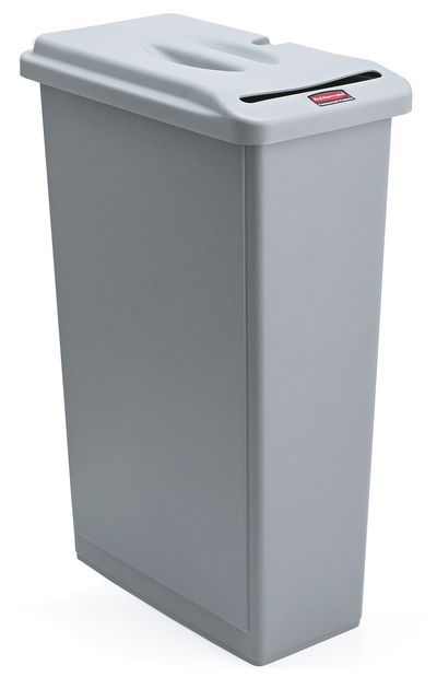 Afvalbak Rubbermaid Slim Jim vertrouwelijke documenten 87 liter grijs afbeelding