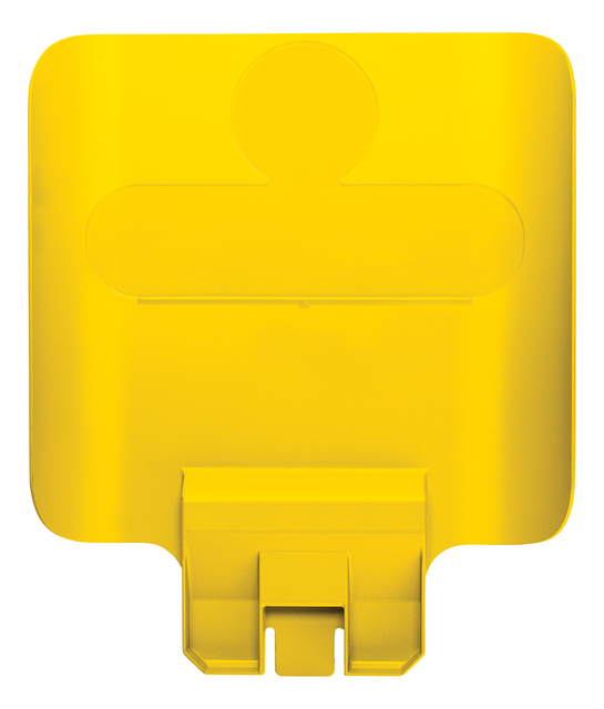 Paneel Rubbermaid Slim Jim Recyclestation voor label geel afbeelding