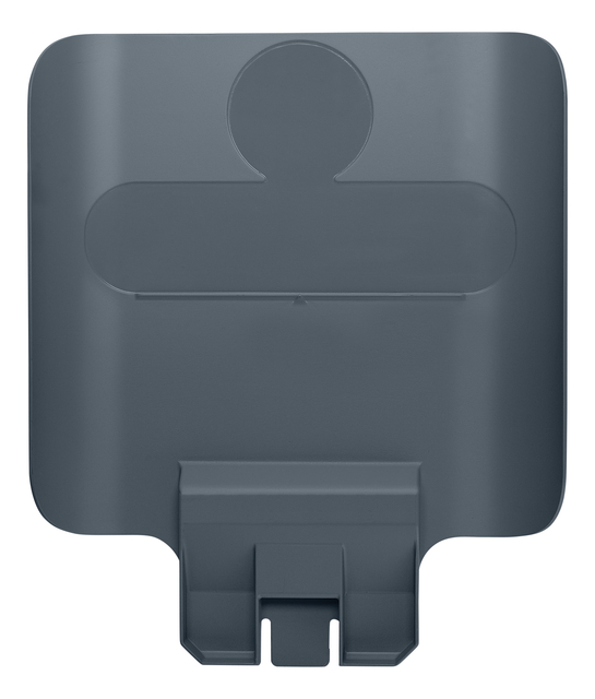 Paneel Rubbermaid Slim Jim Recyclestation voor label grijs afbeelding